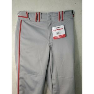 Combat Stock youth XL White Baseball/ Softball Pants With red Piping with Tags